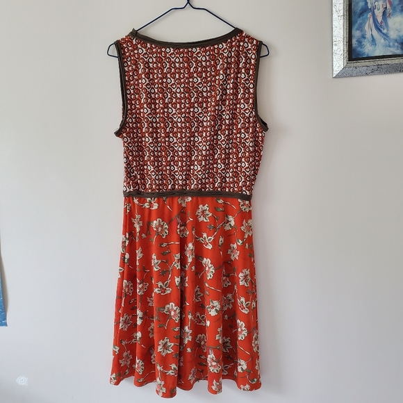 New orange pattern max studio summer dress - Picture 2 of 6